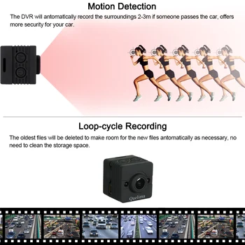 

Hot Quelima SQ12 Mini Camera Night Vision Dash Cam 155 Degrees FHD 1080P DVR