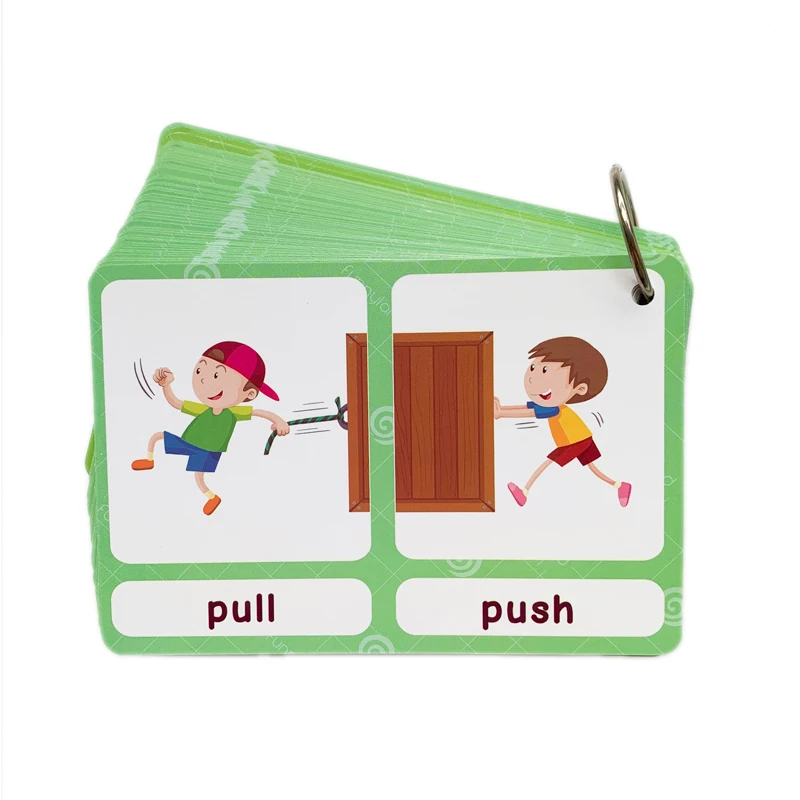Cartões de Vocabulário Educativos para Crianças Jogo de Memória Grupos Opostos Flashcards Inglês Montessori Aprendizagem Brinquedos 100 4 Computers & Electronics