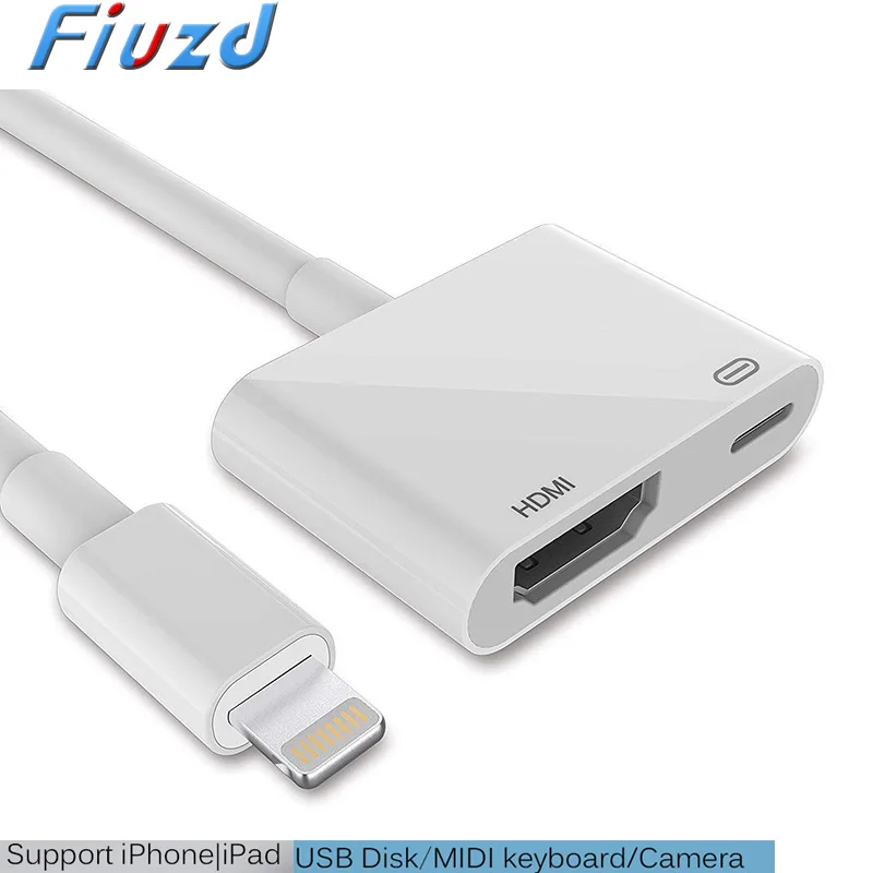 Fiuzd Lightning/цифровой AV HDMI 4K USB кабель для iPhone к адаптер разъем HD адаптеры XS X iPad Air