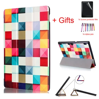 

Flip Case For Lenovo Tab 2 10.1 A10-30 A10-70 X30F X70F PU Leather Case for Lenovo Tab 3 10 plus TAB-X103F Tablet case +Film+Pen