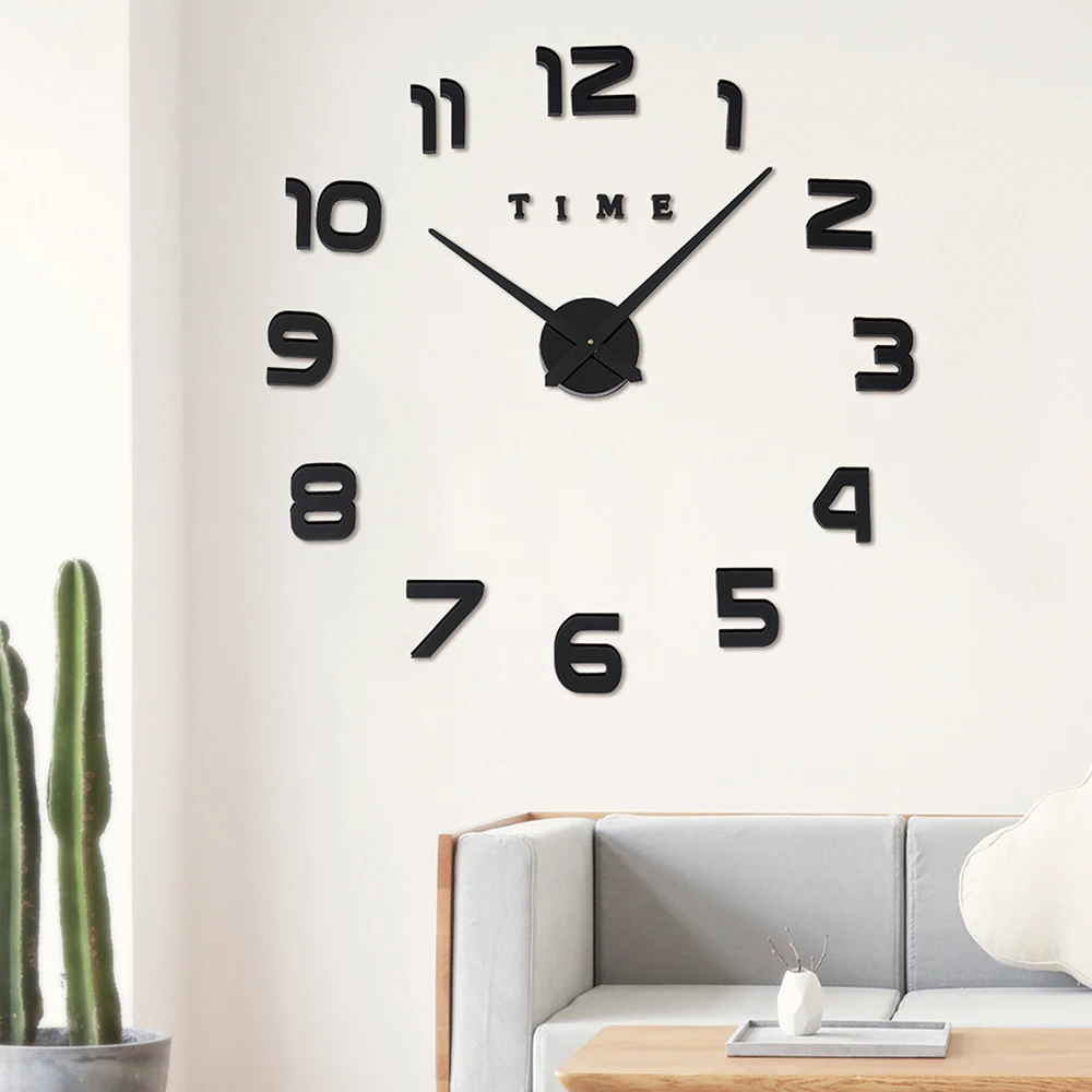 Объемные настенные часы новинка 3d Diy акриловые зеркальные наклейки Luminova Quartz Reloj de
