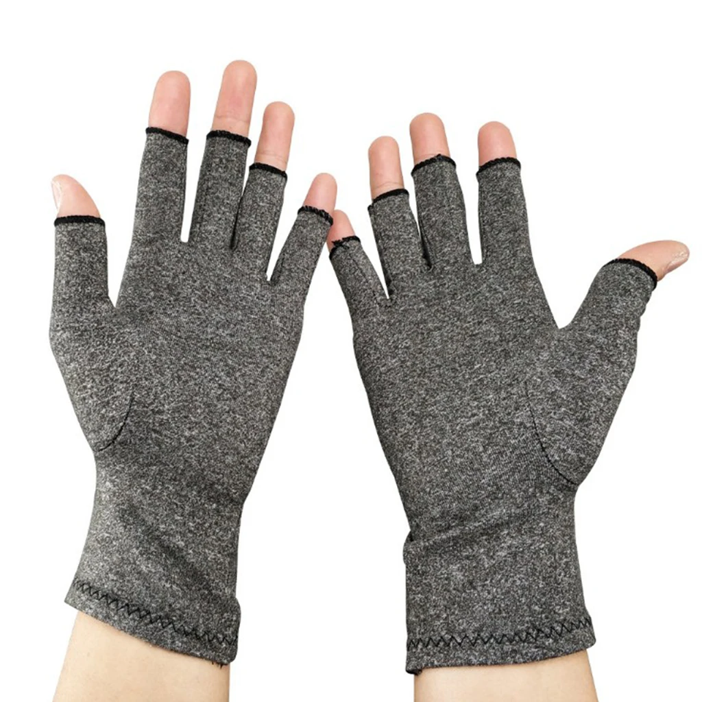 1 Pair Arthritis Compression Gloves Ease Pain from Carpal Tunnel, Hand Gloves Fingerless for Computer Typing and Dailywork