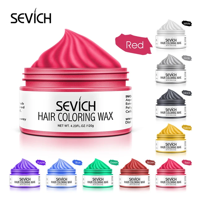 temporary hair color wax men diy mud One-time Molding Paste Dye cream hair gel for hair coloring styling silver grey 4