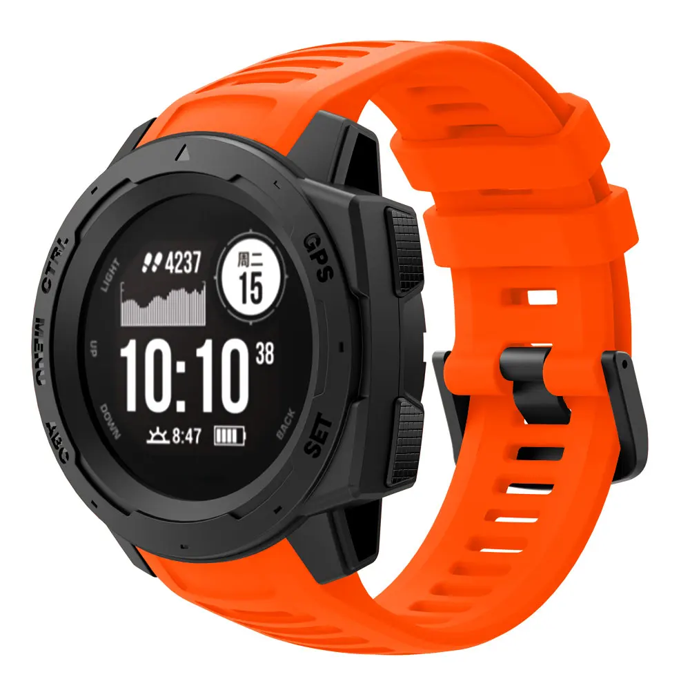 22 мм спортивные хорошие часы ремешок для Garmin Instinct часы Wirstband браслет прочные силиконовые умные часы аксессуары