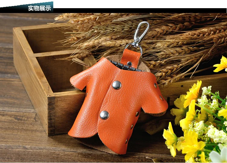 Manufacturers Wholesale Creative Key Holder Stall Good Supply of Goods Korean-style Clothes Genuine Leather Key Bag Women's 10 Y