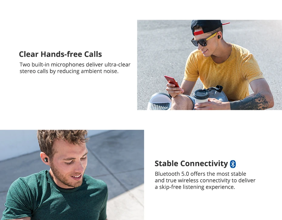 [] оригинальные наушники Tronsmart Spunky Pro TWS Bluetooth 5,0 с превосходными глубокими басами и беспроводной зарядкой