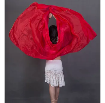 

5mm Paj Silk Performance Dancewear Solid Color Light Texture Veil Shawls Women Scarf Costumes Accessories Belly Dance Veils