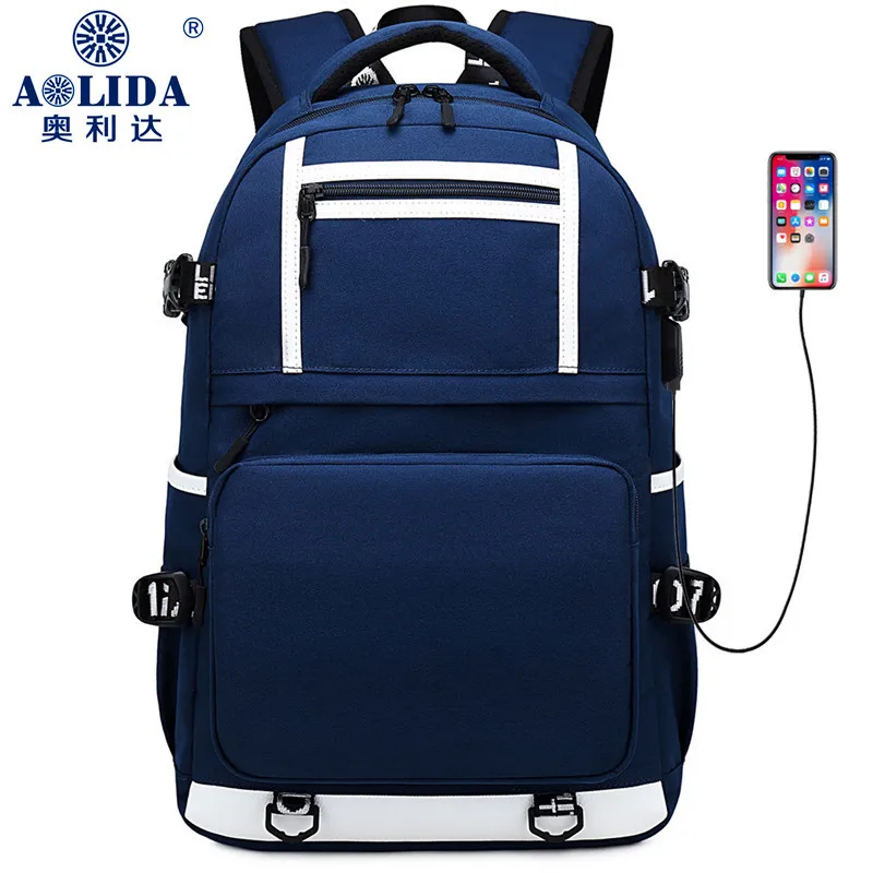 

New Style Casual Anime Peripheral Backpack Men's Large Capacity Middle School Students School Bag Waterproof Oxford Computer Bac