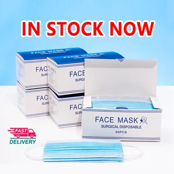 

50pcs/lot Disposable Masks Dust-Proof Anti-haze Solid Color Masks 4-layer Protective Masks Adequate Inventory