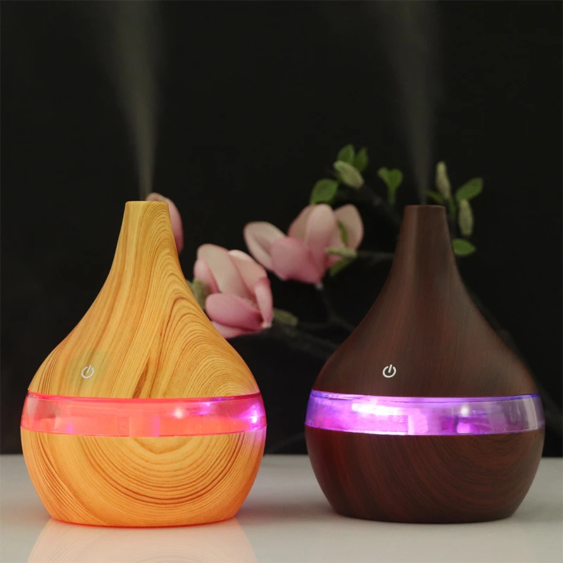 

300ML USB Electric Aroma Air Diffuser Wood Ultrasonic Car Air Humidifier Essential Oil Aromatherapy Cool Mist Maker For Home