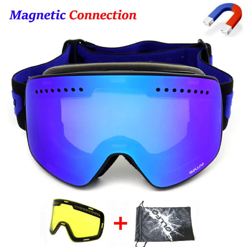 Skiing Snowboarding Goggles Double Lens Anti-fog UV 400 Adults Kids Ski Goggles
