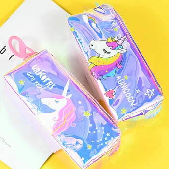 

Unicorn Pencil Cases Kawaii Pencil Case Stationery School Supplies Transparent Pencil Box Cute Pen Case Trousse Scolaire Piornik