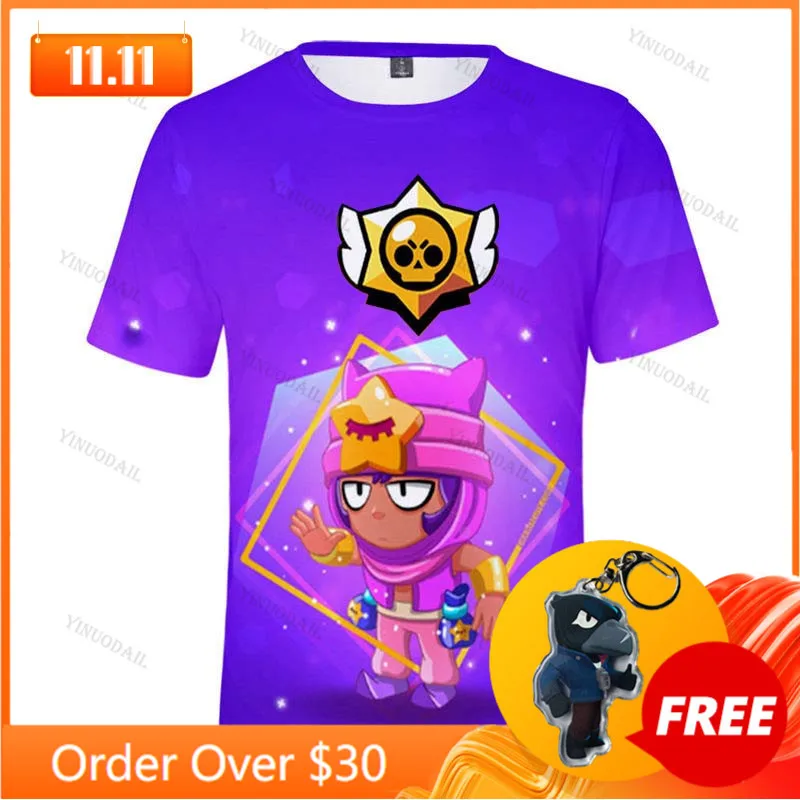 

Sandy Shoot Kids T-shirts Leon Shooting Game 3D Print T-shirt Shirts Boys Girls Cute Cartoon Star Tshirt Tops Teen Clothes