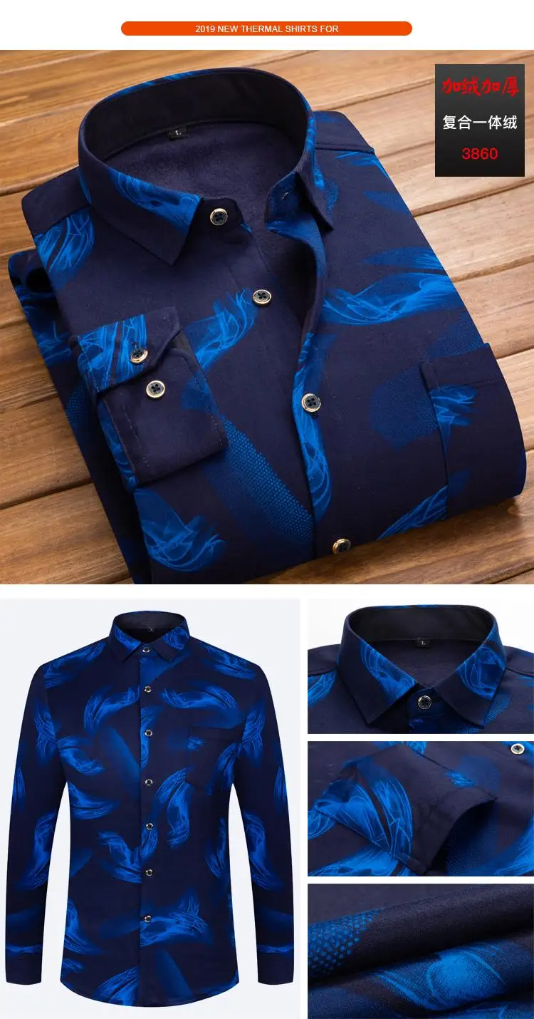 New High Quality Winter Warm Plaid Casual men shirt Long sleeves Shirts Mens Fashion Thick Flannel Shirt camisa masculina