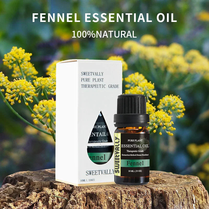 

Essential Oil For Plant Aromatherapy Organic Relieve Body Stress Air Freshening Help Sleep Fennel Sweet Essential Oils 10ml