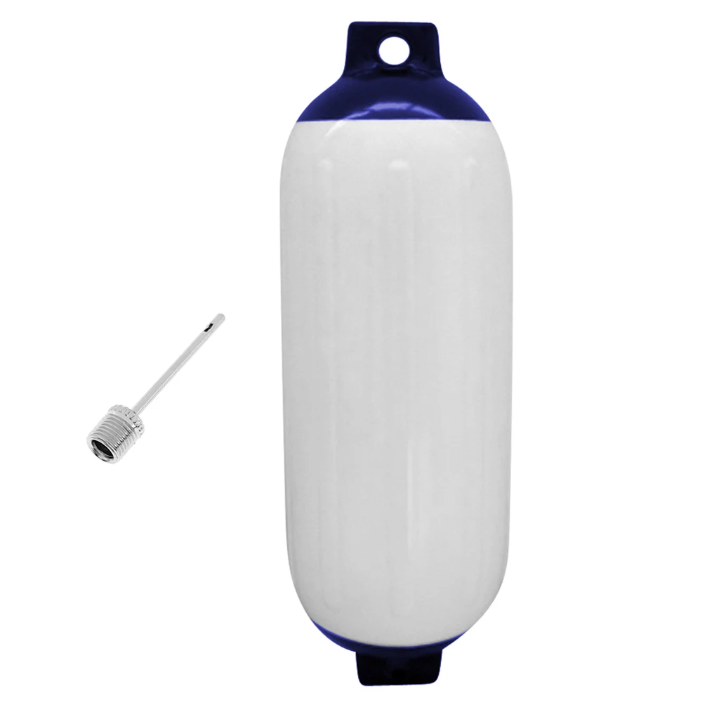 4pcs Inflatable Boat Fender 11 X 40cm Blue Tip Heavy Duty Marine Bumpers