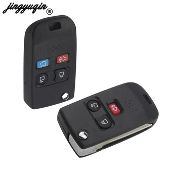 

jingyuqin 10PCS 4 BUTTONS MODIFIED FLIP FOLDING REMOTE KEY SHELL FOB FOR FORD VICTORIA ESCAPE EXPEDITION EXPLORER EXPLORER SPORT