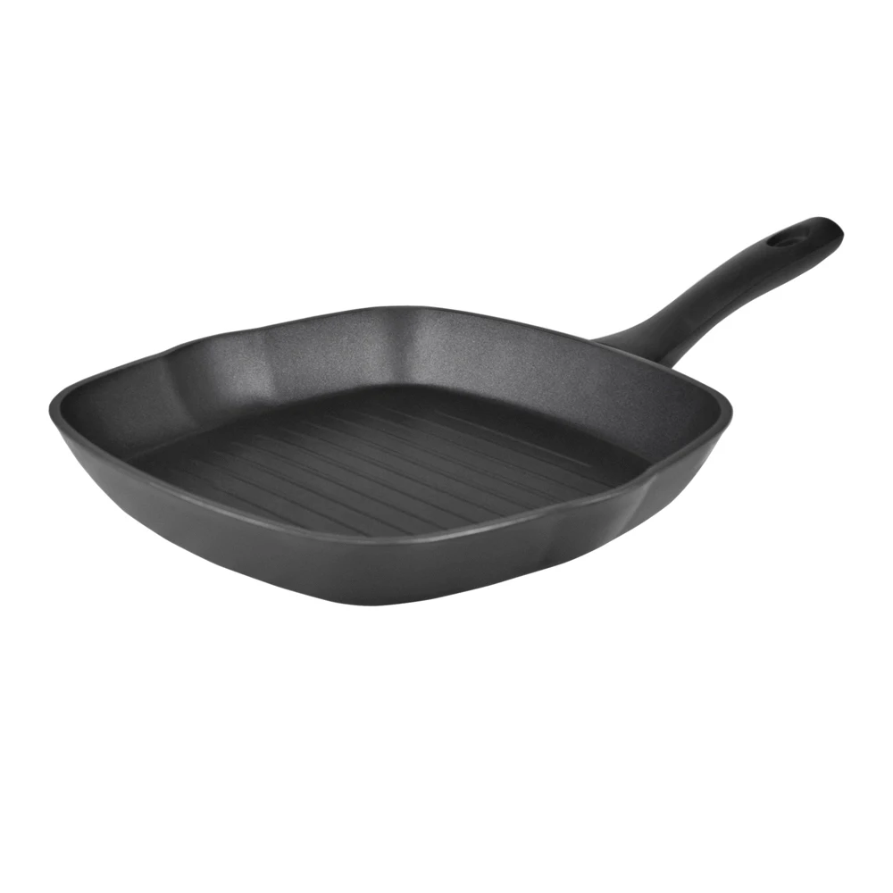 762 Сковорода-гриль с желобками для слива 28х28cm Rondell