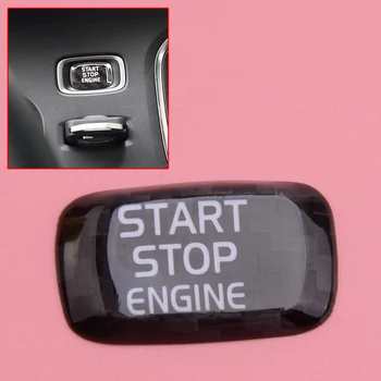

Black Carbon Fiber Engine Start Stop Ignition Button Cover Cap Trim Car Fit For Volvo V40 V60 S60L S60 XC60 S80L