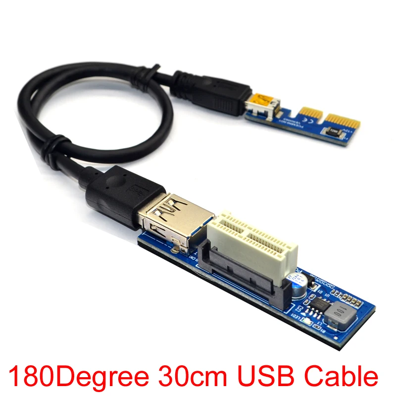 USB 3.0 PCI-E Express 1x To16x Extender Riser Card Adapter With 60cm USB 3.0 Ext - Foto 13