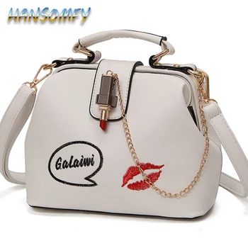 

HANSOMFY2019New ladies handbag ladies shoulder bag small doctor Messenger bag handbag embroidery chain casual ladies bag LD-46