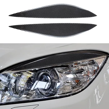 

Auto Headlight Lid Cover 2Pcs Car Eyebrow For Benz C Class W204 2007-2013