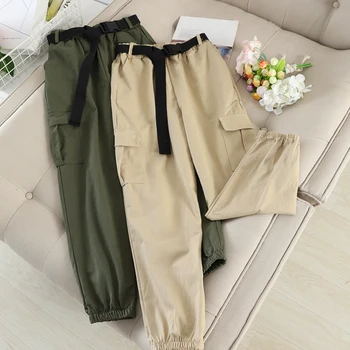 

Autumn Loose Ankle-Length Pants Harajuku Streetwear Sweatpants High Waist Pants Female Cargo Pants Women