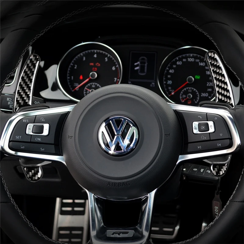 Для VW Golf6 Gti R MK6 2008-2012 автомобильный Стайлинг наклейки для интерьера автомобиля рулевое колесо весло накладка автомобиля наклейки из углеродного волокна