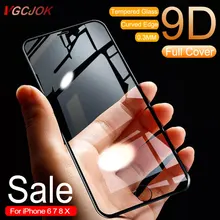 9D изогнутое мягкое Защитное стекло для iPhone 7 6 6S 8 Plus X Закаленное Защитное стекло для iPhone X XR XS Max 7 6 стеклянная пленка