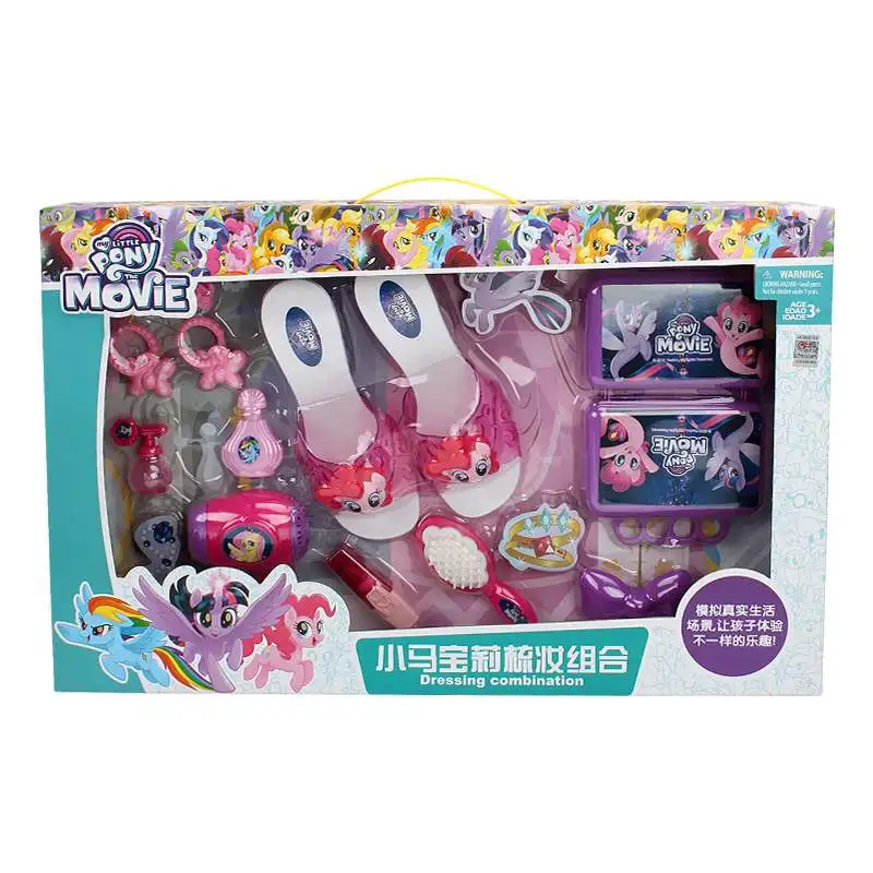 My Little Pony friendly Is Magic туалетный набор, набор игрушек для девочек, игровой домик, Хрустальный фен на высоком каблуке, расческа, детская игрушка-фигурка
