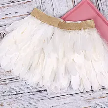 Белая эластичная мини-юбка с гусиным пером на талии, модная клетка для тела, сексуальное нижнее белье в готическом стиле, фетиш, Богемия, танец, Рейв