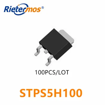 

100pcs STPS5H100 S5H100 TO252 STPS5H100B STPS5H100BY-TR