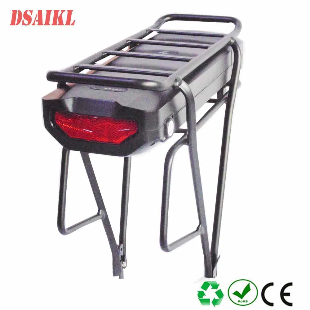 Большая мощность 750W 1000W 48V 13Ah 14Ah 15Ah 16Ah 17.5ah 20Ah 25Ah 28Ah задняя часть электровелосипеда стойка аккумуляторной батареи с багажная сетка
