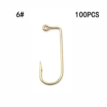 

100PCS Golden 90 Degree Right Angle Hook DIY Homemade Upside Down Single Hook High Carbon Steel Barbed Anti-corrosion Fishhooks