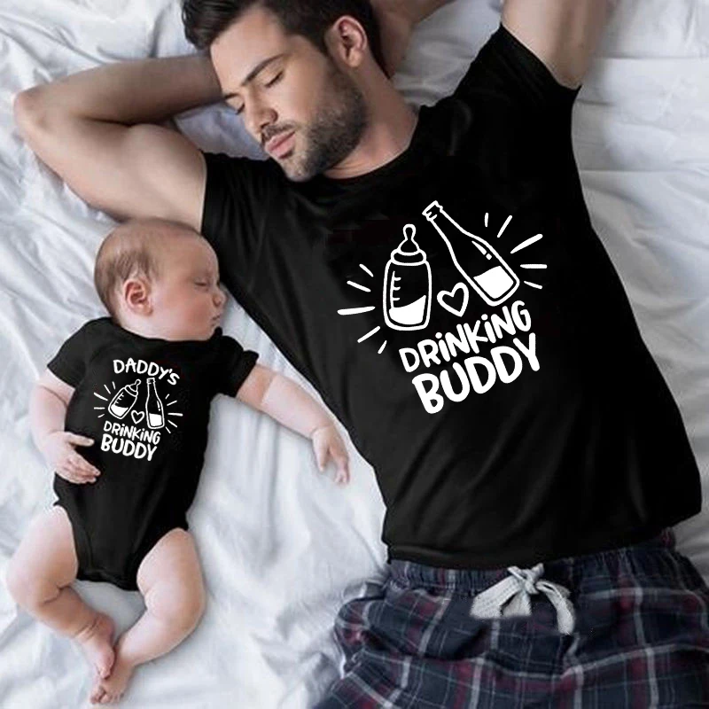 Good Deal Family Matching Drinking-Buddies Son/daughter Shirts Daddy Dad Gift New Me And Beer Milk R6qXpEMay