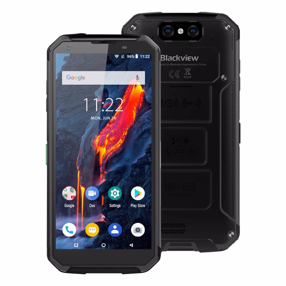 Blackview BV9500 Plus мобильный телефон Android 9,0 Octa Core 5,7 "Helio P70 4 Гб ОЗУ 64 Гб ПЗУ IP68 Водонепроницаемый 4G Смартфон NFC OTG