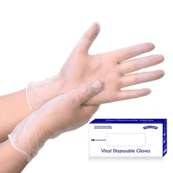 

100pcs Disposable Non-toxic Hygienic Gloves Kitchen Dishwashing Work Gardening Hand Protection Gloves PVC