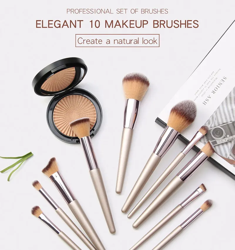 Broca de Vidro Conjunto sem Esforço Misturar e Aplicar com Cosméticos Prego Ferramentas Caneta Recipiente Rosa Ouro 10 Pcs Champagne Maquiagem Escova 3 conjunto sem esforço misturar e aplicar com cosméticos