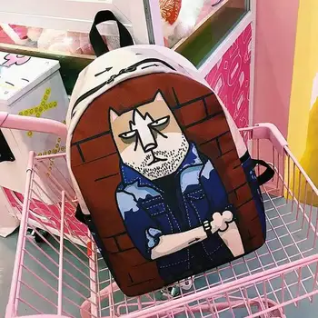 

Homemade creative middle school students men and women school bag backpack large capacity travel personality bag