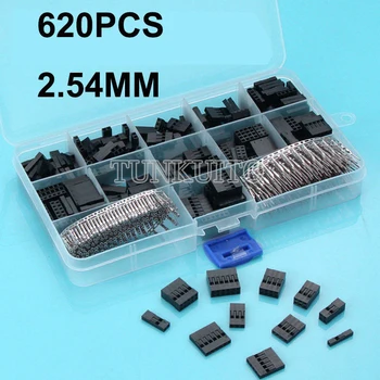 

620pcs 2.54mm Electronic Terminal Connector Compatible Wire Gauge 18-26AWG