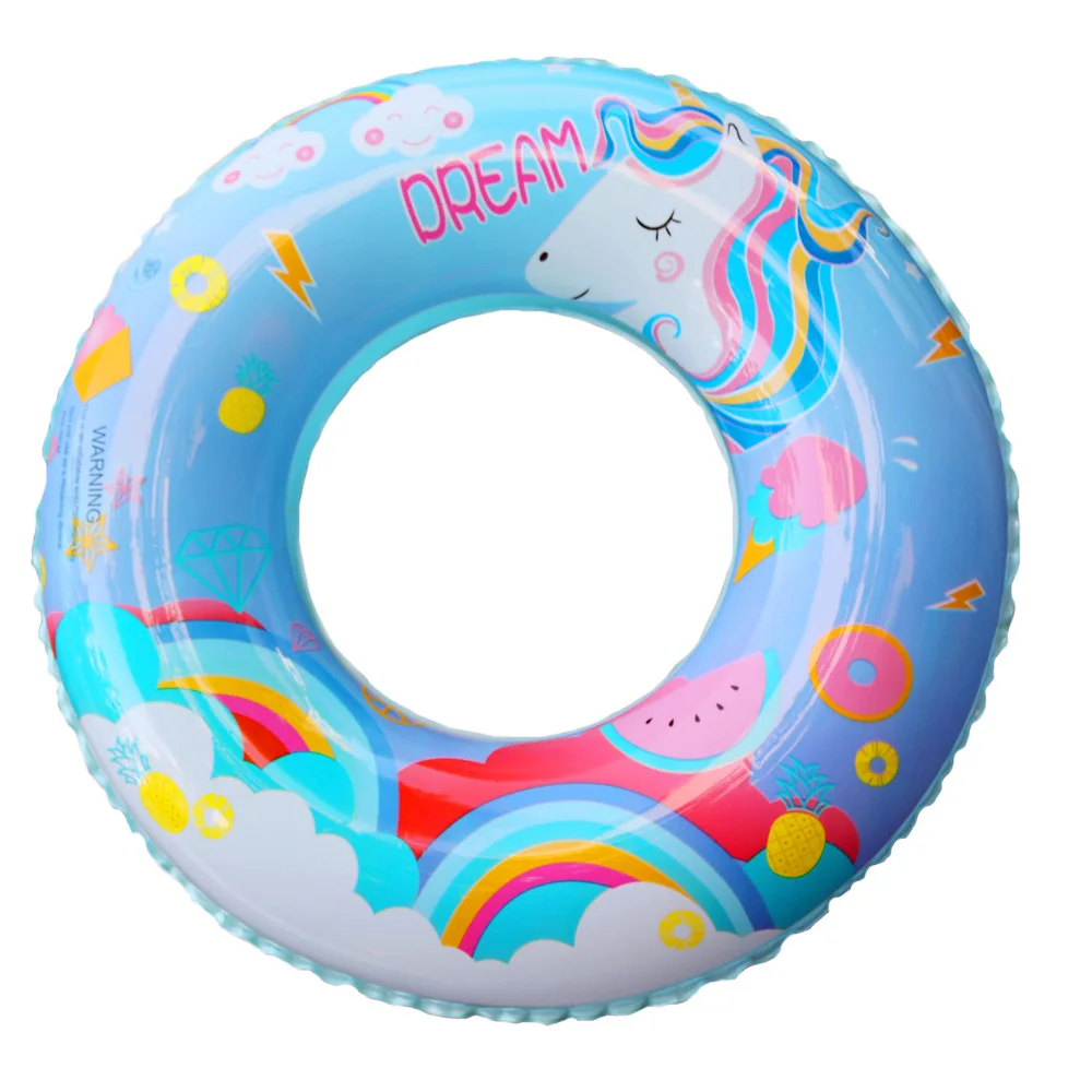 60/70/80/90 Cartoon Swimming Ring For Adult Children Inflatable Pool Tube Giant Float Boys Girl Water Fun Toys