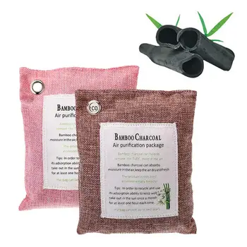 

Moistureproof Natural Air Purifier Bag Activated Bamboo Charcoal Deodorizer 1pcs*200g Anti-virus Fresh Air Home Disinfection