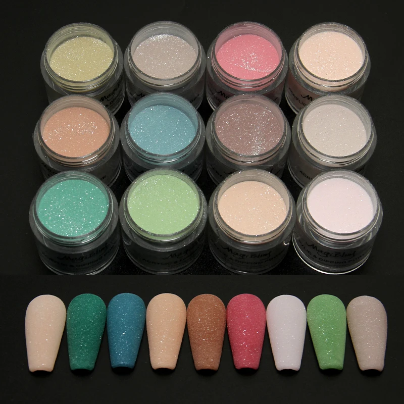 7g Shiny Glitter Acrylic Powder Nail Extension Design Color Powders Engraving 3D Pattern Nails Crystal Manicure Art Decorations 4