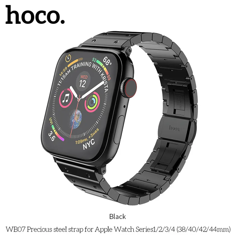 HOCO 22 мм браслет стальной ремешок для iwatch 4 полосы 44 мм 42 мм 38 мм аксессуары для часов Correa для Pulseira Apple Watch Series 5 4 3