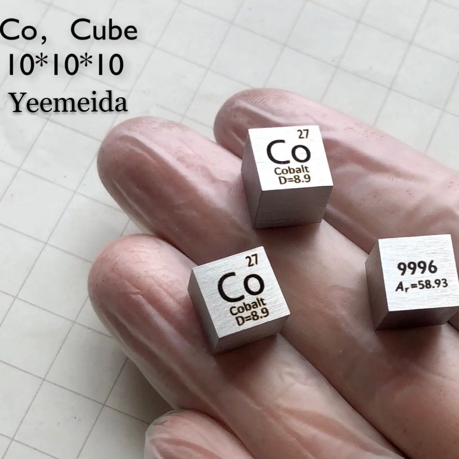 10 мм Плотность куб V Nb Ta Cr Mo W Ti Zr Hf Fe Co Ni Cu 99.95% чистый элемент коллекция образцов - Цвет: 1PCS Cobalt (Co)