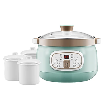 

3.2L Automatic Ceramic Electric slow cookers Bird's nest 24hours appointment fit 2-6people Ceramic 3pieces liner 300x279x237mm
