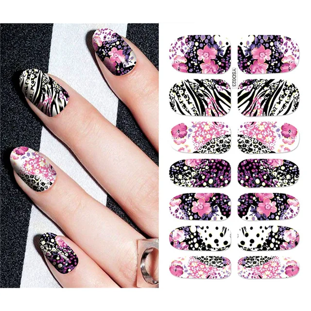 Nail Stickers For Nails Sliders 3D Color Water Transfer Nail Sticker Creativity Decoration Art Necklace Pattern Dreamcatcher YSD023