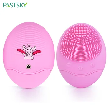

Electric Silicone Facial Cleaner Brush Skin Care Pink Machine Face Massager Vibracion Deep Clean USB Charging Waterproof