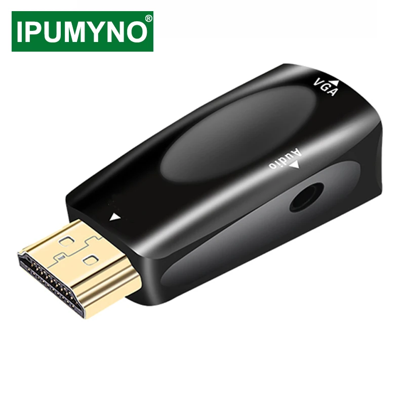 HDMI-Совместимость с VGA папа к женскому сплиттер PS4 ТВ коробка aux аудио разъем 3 5