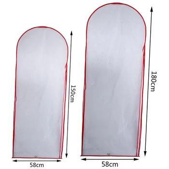 

180cm/150cm Wedding Dress Cover Garment Bag Long Clothes Protector Case Dust Proof Covers Wedding Dresses Garment Dust Bag